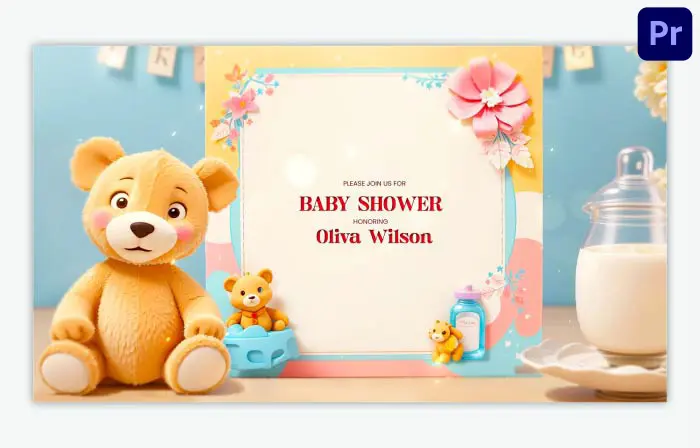 Stylish 3D Baby Shower E-Card Invitation Slideshow